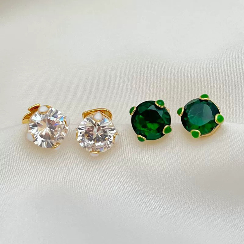 Kendra Scott CZ Geometric Square Stud Earrings